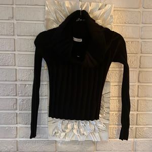 Zara off the shoulder knit midriff top